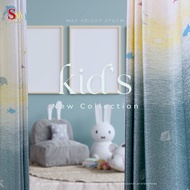 【SM CURTAIN】 KID'S COLLECTION 270CM SEMI-BLACKOUT CURTAIN FREE CUSTOMISATION HOOK & RING WINDOW & SL