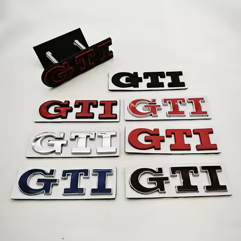 3D Metal Car Grille Logo GTI Badge Emblem For Volkswagen VW Polo Golf 4 5 6 7 8 Mk4 Mk5 MK6 MK7 MK8 