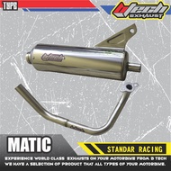 BTECH PERFORMANCE LUSTER TITANIUM NON-SHIELD EXHAUST PCX 150 VARIO 125 150 160 AEROX NMAX NEW OLD AD