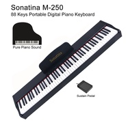 88 Keys Portable Digital Piano Keyboard Pure Piano Sound Electronic Piano Black Touch Sensitive Home Practice Spave Saving Good Sound Quality Low Price Sonatina M-250
