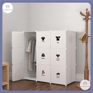 White 9 cube DIY Multipurpose Wardrobe Cabinet Clothes Storage Organizer Almari Rak Dropship
