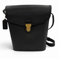 Unused ★ COACH Vintage JACKSON BUCKET Old Coach Glove Leather Bucket Shoulder Bag Black Made in USA 