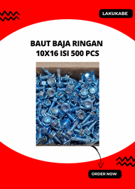 Baut Baja Ringan 10x16 Isi 500 pcs