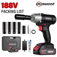 IRONHOOF 288V Brushless Impact Wrench Mesin Bor Cordless Electric  Impact Screwdriver Drill Driver B