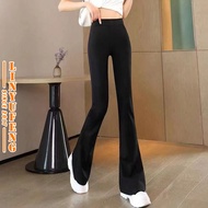 Bootcut Long Suit Pants Women High Waist Korean Style Casual Vintage Black Stretchable Loose Formal 