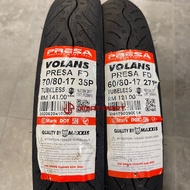 MAXXIS VOLANS PRESA  FD TYRE TUBELESS 60/80X17 70/80 X17 VOLAN MAXXIS PRESA VOLANS TYRE TAHUN BARU
