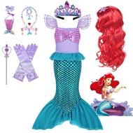 Girls Disney Mermaid Princess Dress Children's Day cosplay Baby Ariel Princess Dress Dress