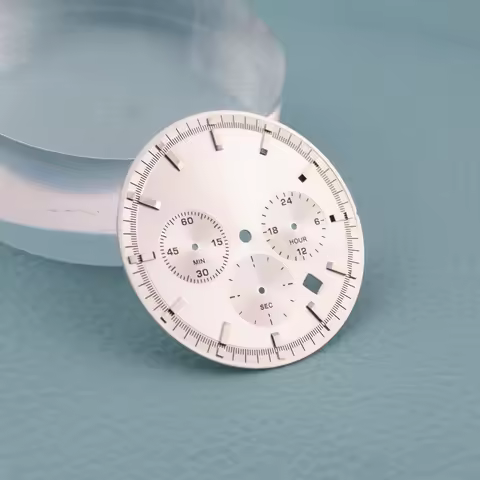 35.5mm Watch Dial Green Luminous Watches Dial Accessories Panda Dial Suitable for VD53 Quartz Moveme