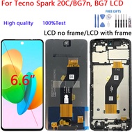 For Tecno Spark 20C/BG7n, BG7 LCD Display Touch Screen Digitizer Glass Assembly Repair Parts