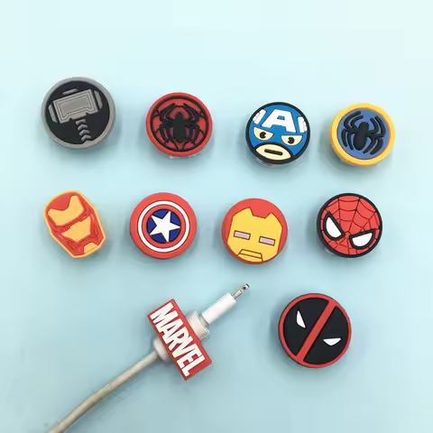MINISO MARVEL USB Cable Earphone Protector Management Data Line Organizer Clip Protetor De Cabo Cabl