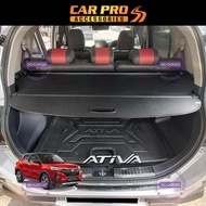 Hc Cargo Perodua ATIVA Leather Retractable Trunk Tonneau Cover Rear Cargo Boot Shade Accessories