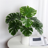 Artificial Plant With Ceramic Pot and Optional Gold Metal Stand
