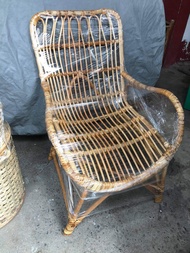 Rattan single chair accent