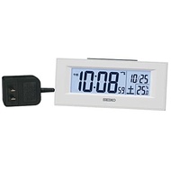 SEIKO DL218W Clock Table Alarm Radio White Digital LED Backlight 64 x 154 39mm