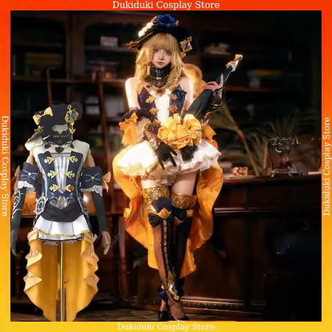 Anime Navia Cosplay Costume Game Genshin Impact Navia Outfits Dress Women Halloween Costume Metal Ac