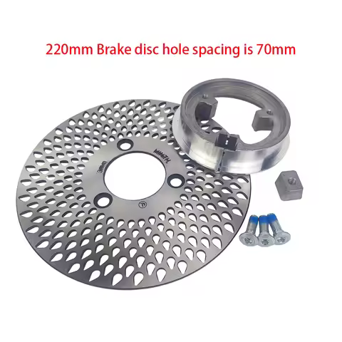 200&220mm Motorcycle Rear Drum Brake Disc with 70mm Hole Conversion Tightening Ring For 220mm Disc E