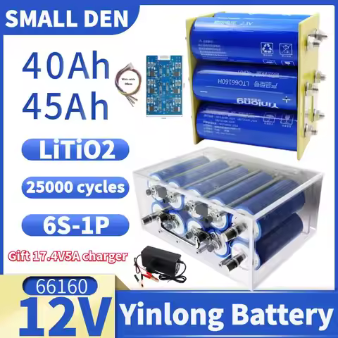 12V 40Ah 45Ah Lithium titanate LiTiO2 battery pack 6S1P 10C discharge built-in BMS For car audio rec