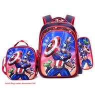 Bex Kid 3 In 1 3D School Bag High Quality Backpack Bags Cartoon Design Primary EVA Form Pencil Box A