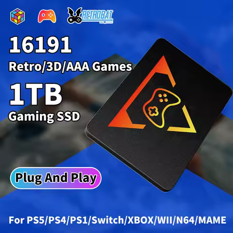Playzone 1T Gaming SSD With 16191 Retro/AAA Games Game Console For PS5/PS4/PS1/Switch/XBOX/WII/SNES/