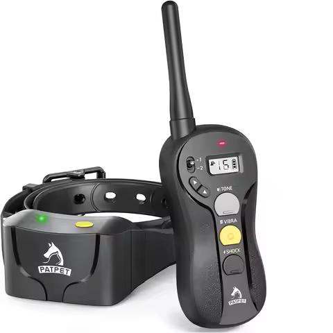 PAT640 Dog Training Collar for Large Dogs - IPX7 Waterproof E Collar for Dogs Training with Beep, Vi