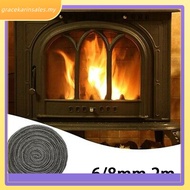 [GRKN]Black Stove/Fire Rope Wood Burning Stove 6/8mm 2m Length Log Burner Door Seal