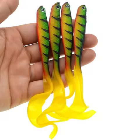 Fishing Lure 125mm 5.5g Swimbait Shad T-Tail Soft Bait Artificial Silicone Lures Bass Pike Fishing J