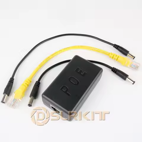 Gigabit 802.3at 24Watt Active PoE Splitter 48V to 12V 2A Power Over Ethernet