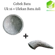 Cobek Asli Stone Cobek Stone 16cm Cobek + Ulekan Cobek And Ulekan