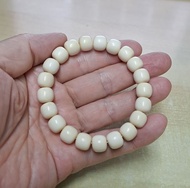 AA. 罕有猛獁象牙 手串珍藏品 21粒 9x10mm 19.3g 內圈約56mm