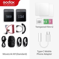 Godox MoveLink ชุดไมโครโฟนไร้สาย M1ไมค์ M2 2.4GHzชุดไมค์ไร้สายสำหรับกล้อง DSLR กล้องวิดีโอสมาร์ทโฟนแ