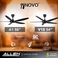 🔥NEW🔥 INOVO  Ceiling fans  A1 &amp; V15 56"/ 54" Inch   Kipas Siling DC Motor 5 Blades 16-Speed Remote Control