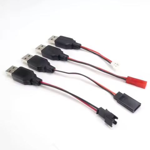RC USB Charging 3.7V Lithium Battery Charger Cable USB to JST /SM / futaba Plug for 3Rc Drone Quadco