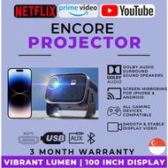 Projector 4K 100 inch 360° Flip Smart Projector Android 11 For Phone & Tablet Laptop Full HD 1920P H