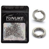 TUNUKE Solid Ring Split Ring Bulk Fishing (#7, Split Ring)