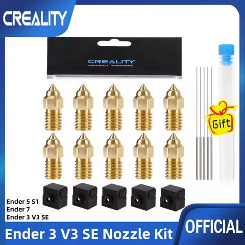 Creality Original Ender 3 V3 SE Brass Nozzle Kit, High-Speed Brass Nozzles for Ender 3 V3 SE, Ender 