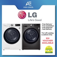 LG TD-H10VWD | TD-H10VBD 10KG WHITE/BLACK STEEL DUAL INVERTER FRONT LOAD HEAT PUMP DRYER
