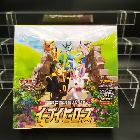 DIY TCG Eevee Heroes Booster Box Japanese S6a Trading Card Game Collection Box