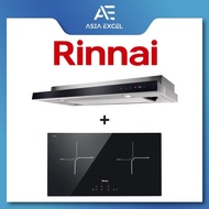 Rinnai RH-S309-GBR-T Slimline Hood With Touch Control + RINNAI RB-7012H-CB 2 ZONE INDUCTION HOB WITH TOUCH CONTROL