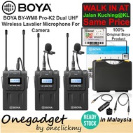 BOYA BY-WM8 PRO K1 / K2 Wireless Mic UHF Dual Channel Wireless Microphone System For Camera / DSLR