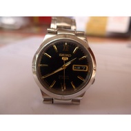 Seiko 5 Automatic 21 Jewels Round Black Dial Watch