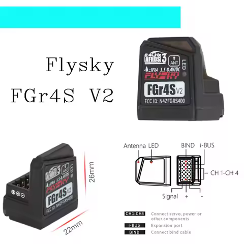 Flysky FGR4S V2 Receiver AFHDS Single-Antenna Bidirectional PWM /PPM / IBUS Output Receiver for Flys