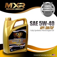MXR PREMIUM LUBRICANT PETROL ENGINE OIL SAE 5W-40 API SN/CF FULLY SYNTHETIC ENGINE OIL