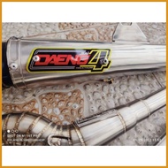 ⚖ ➸ ▣ DAENG SAI4 OPEN PIPE WITH SILENCER WAVE 100 / SMASH 115 / XRM 110
