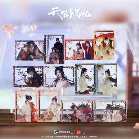 Genuine Tgcf Acrylic Clear Card Collection Tian Guan Ci Fu Anime Manga Cheng Ming Gong Ying Series C