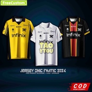 Latest Premium 2025 Onic Fnatic Jersey Infinix T-Shirt, Free To Put Name And Back Number((Free Custo