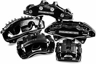 Power Stop S4790BLK Front Pair of High-Temp Black Powder Coated Calipers