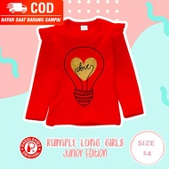 KATUN PADDLEKIDS || LONG-SLEEVED Ruffled T-SHIRT FOR JUNIOR GIRLS AGED 14-15 YEARS PREMIUM 24S COMBE