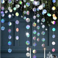 26.24ft/800cm - 13.12ft/400cm Rainbow Circular Flower Wreath - Hanging Floating Backdrop - Unicorn M