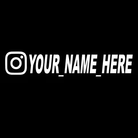 User Name Custom Personalized Instagram Vinyl Decals Motorcycle for Instagram FACEBOOK Customization
