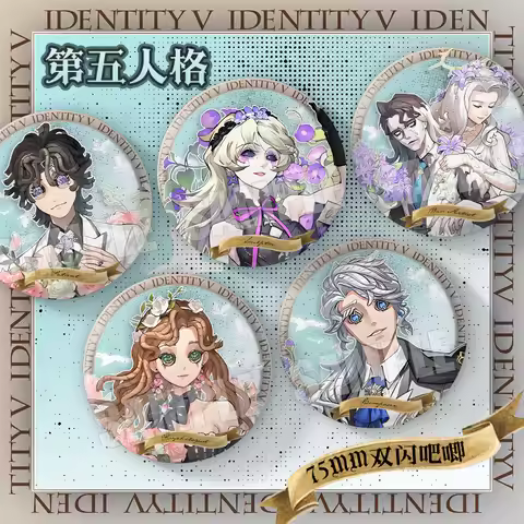 Identity V Spring Overture Series Horror Game Badge Round/rectangular Shiny Brooch Pin Backpack Hat 